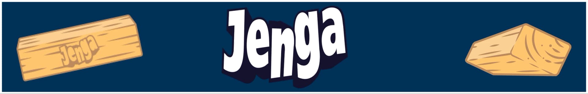 Jenga game logo with block image Logo