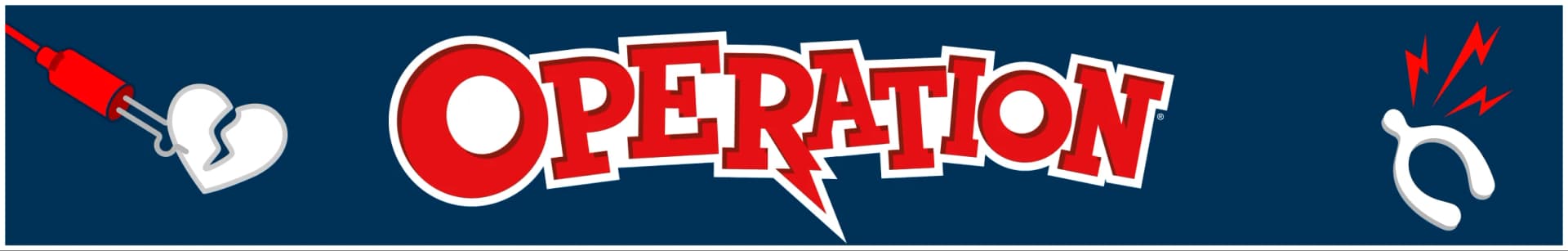 Operation game logo with heart and pulse icon Logo