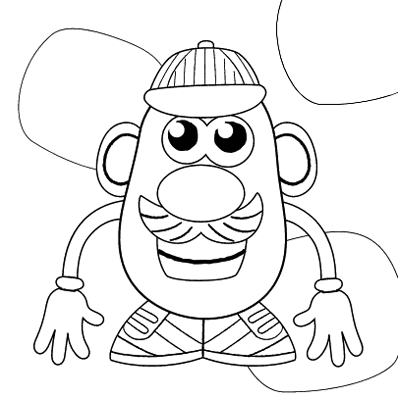 Sports Spud Coloring Page