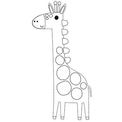 Activités  de coloriage de girafes